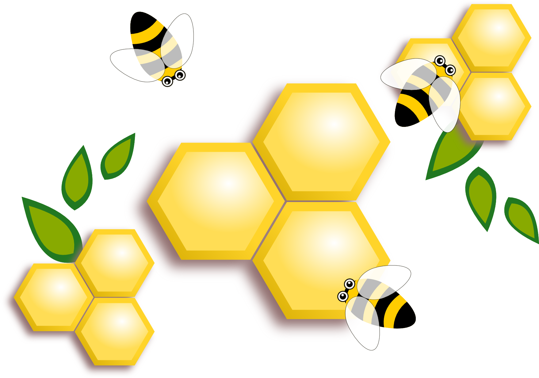 Honey Bee Illustration Png - Honey Bee Logo Png (1758x1233), Png Download