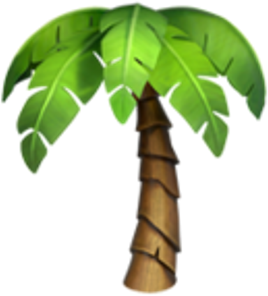 Iphone Emoji Flowers Palmtree Tree - Palm Tree Emoji (1024x1024), Png Download