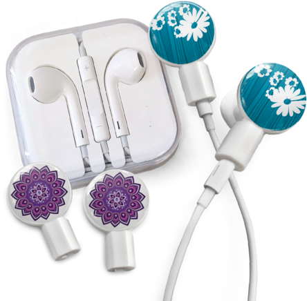 Dekaslides Earbuds Combo Pack - Deka Sounds Dekaslides Earbuds Combo Tri Heart + Watercolor (480x480), Png Download
