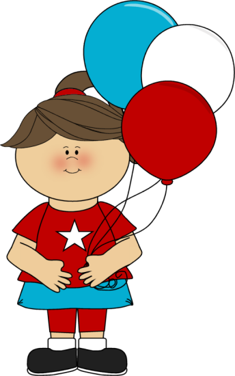 Th Clip Art Image Girl Celebrating The - Happy 4th Of July Friend (344x550), Png Download