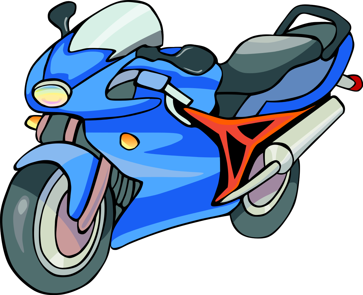 File - Clipart Motorcycle - Svg - Motorcycle Clipart (1257x1024), Png Download