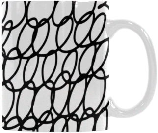 Doodle Circles White Mug - Mug (500x500), Png Download