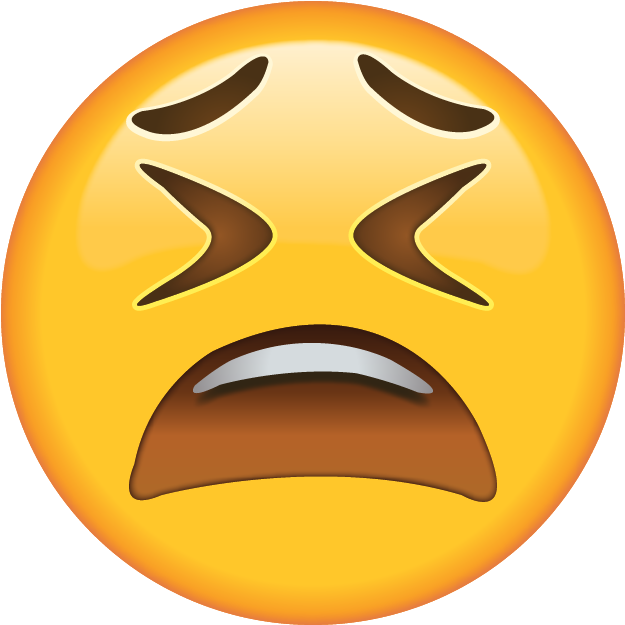 Download Tired Face Emoji - Exasperated Emoji (600x600), Png Download