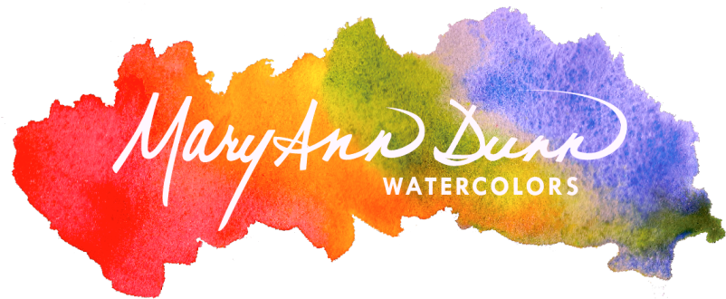 Maryann Dunn Watercolors - Watercolor Painting (819x346), Png Download