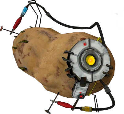 Portal 2 Potatos Render By Asuka424-d5ekurm - Glados Potato (403x370), Png Download
