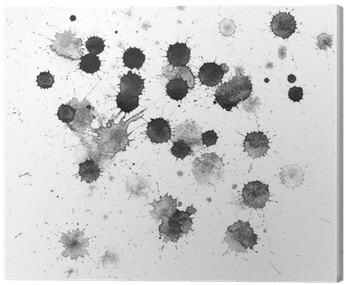 Blots Of Watercolor Paint - Acuarela Blanco Y Negro (400x400), Png Download