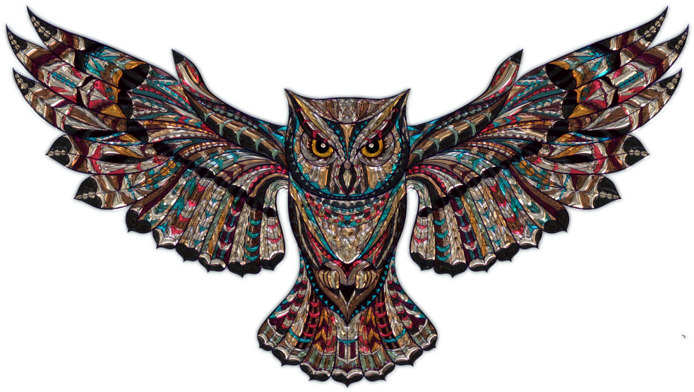 Metal Art - Owl Transparent Art (960x577), Png Download