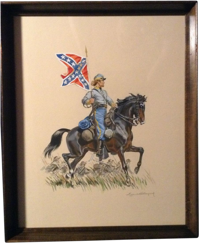 Original Eugene Leliepvre Watercolor And Gouache Enhanced - American Civil War (1023x1023), Png Download