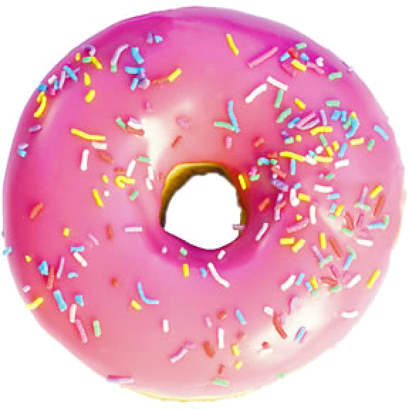 Pink Donut Png - Real Donut (576x576), Png Download