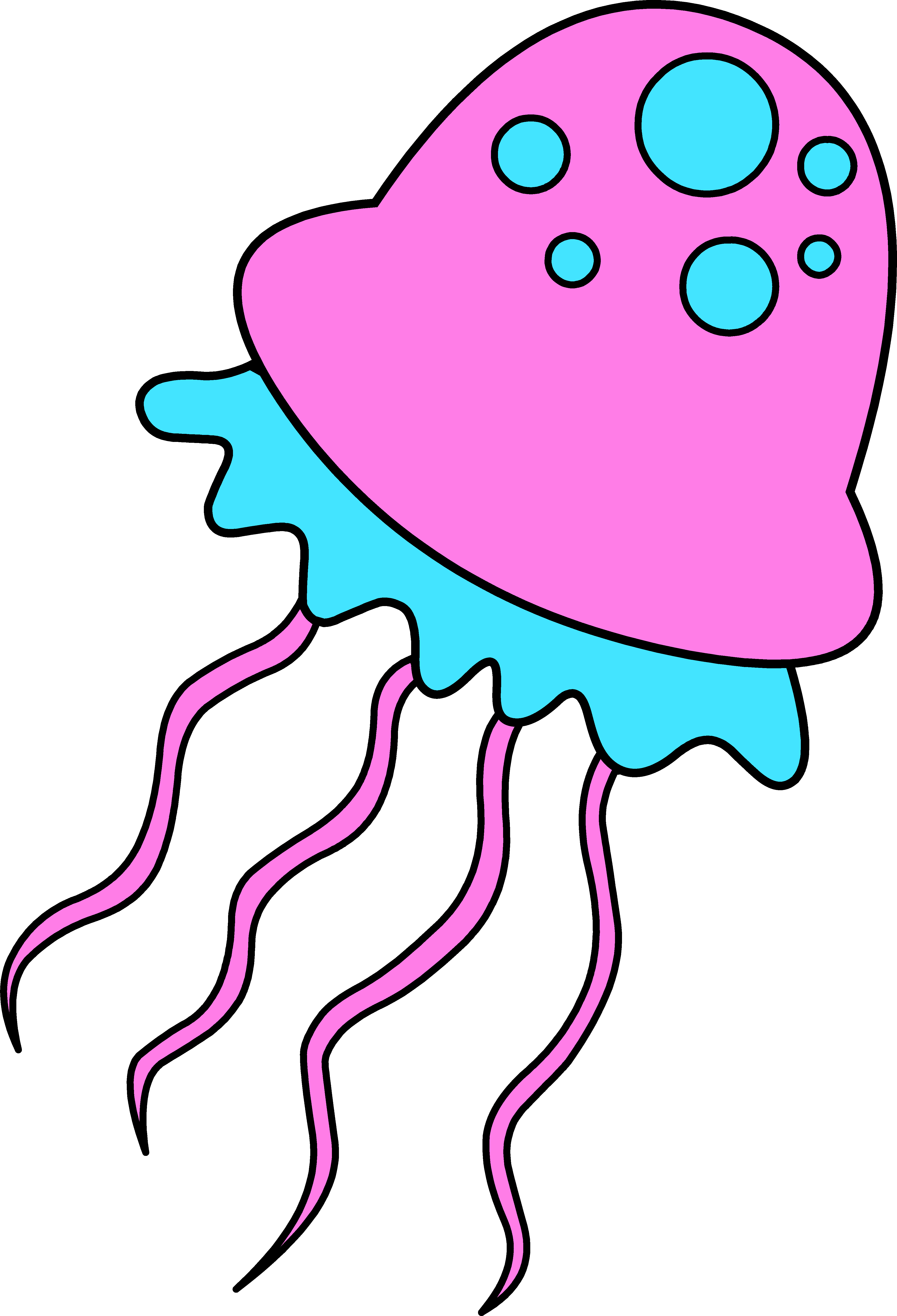 Jellyfish - Clipart Of Jelly Fish (4224x6197), Png Download