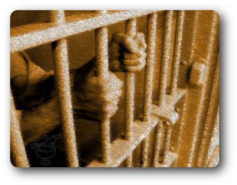 Prisoner Grasping Bars - Prison Break : Not All Escapees Are Desperados (477x374), Png Download