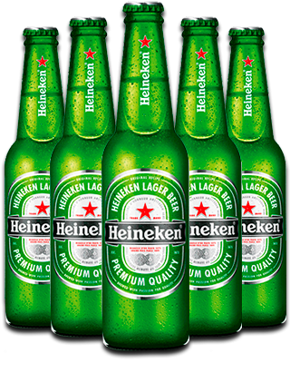 Download Heineken Beer Bottles (6 Pack) (330ml) PNG Image with No