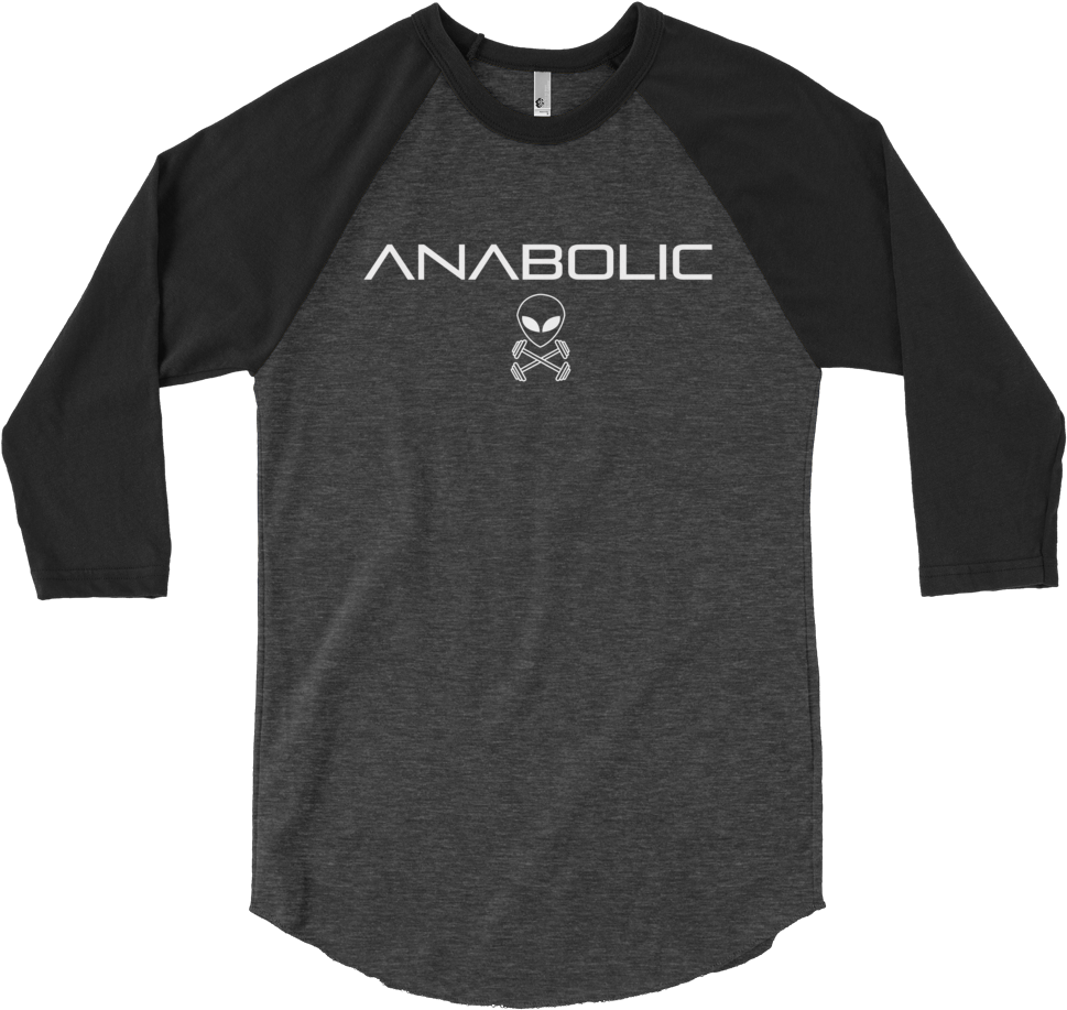 Anabolic Alien White Mockup Heather Blackblack (1000x1000), Png Download