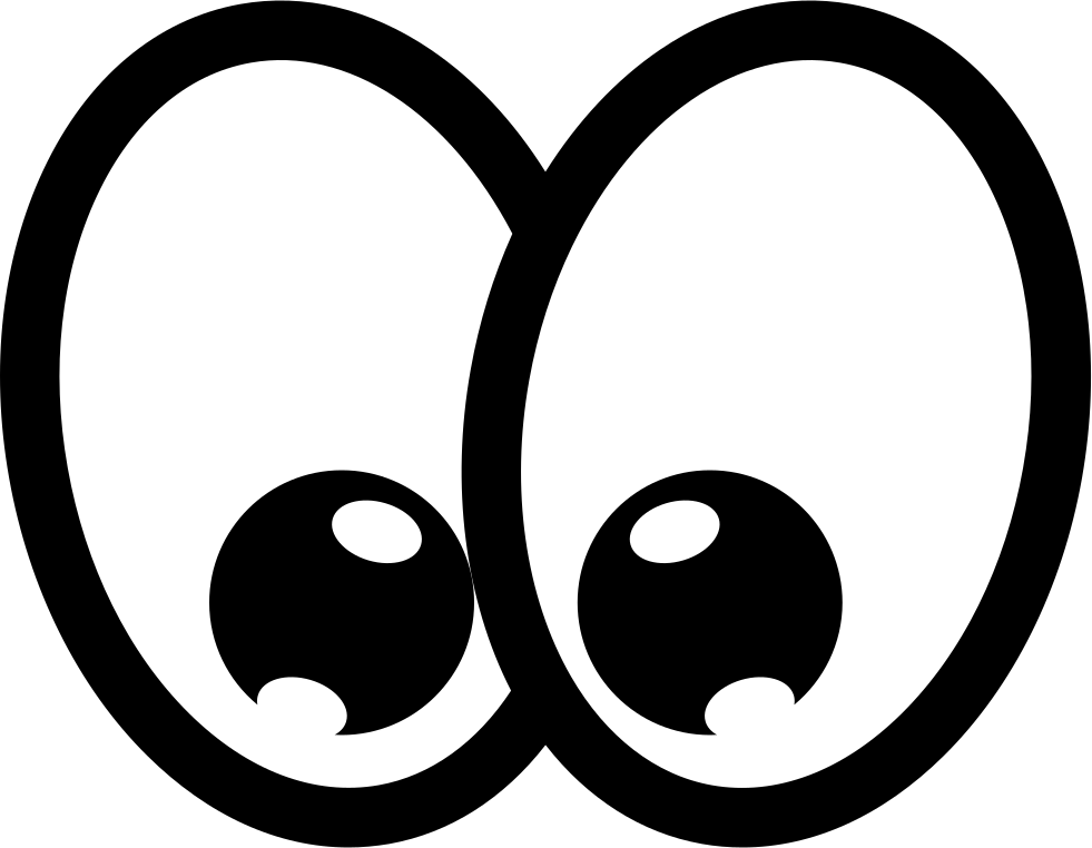 Download Clip Art Black And White Download Cartoon Happy Svg - Cartoon Eyes  Png PNG Image with No Background 