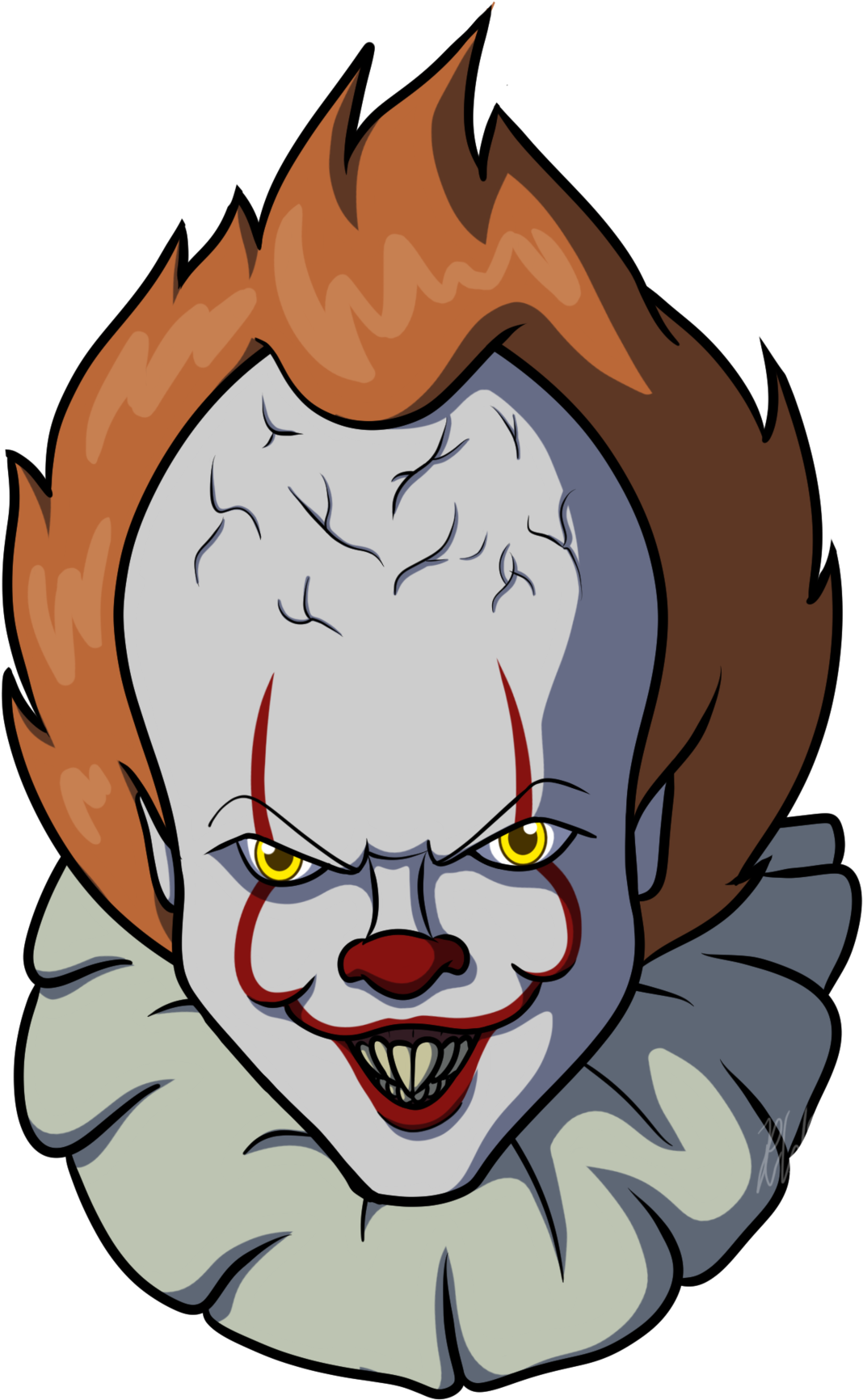 Pennywise - Pennywise Face Transparent (1280x1836), Png Download