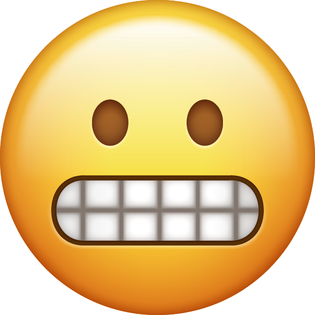 Image Result For Emojis Png Zip Mouth - Grimacing Emoji (640x640), Png Download