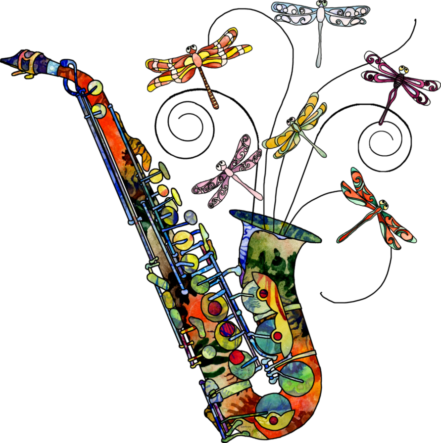 Wild Saxophone By Zodiarts - Artistic Saxophones (891x896), Png Download