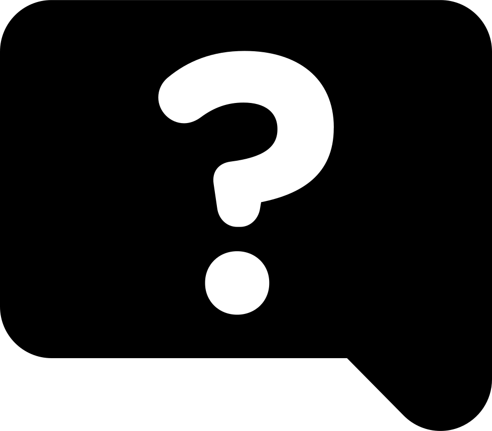 Vector Black And White Speech Bubble With Question - Question Mark (980x858), Png Download