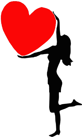 Female Love Heart - Transparent Background Love Png (500x500), Png Download