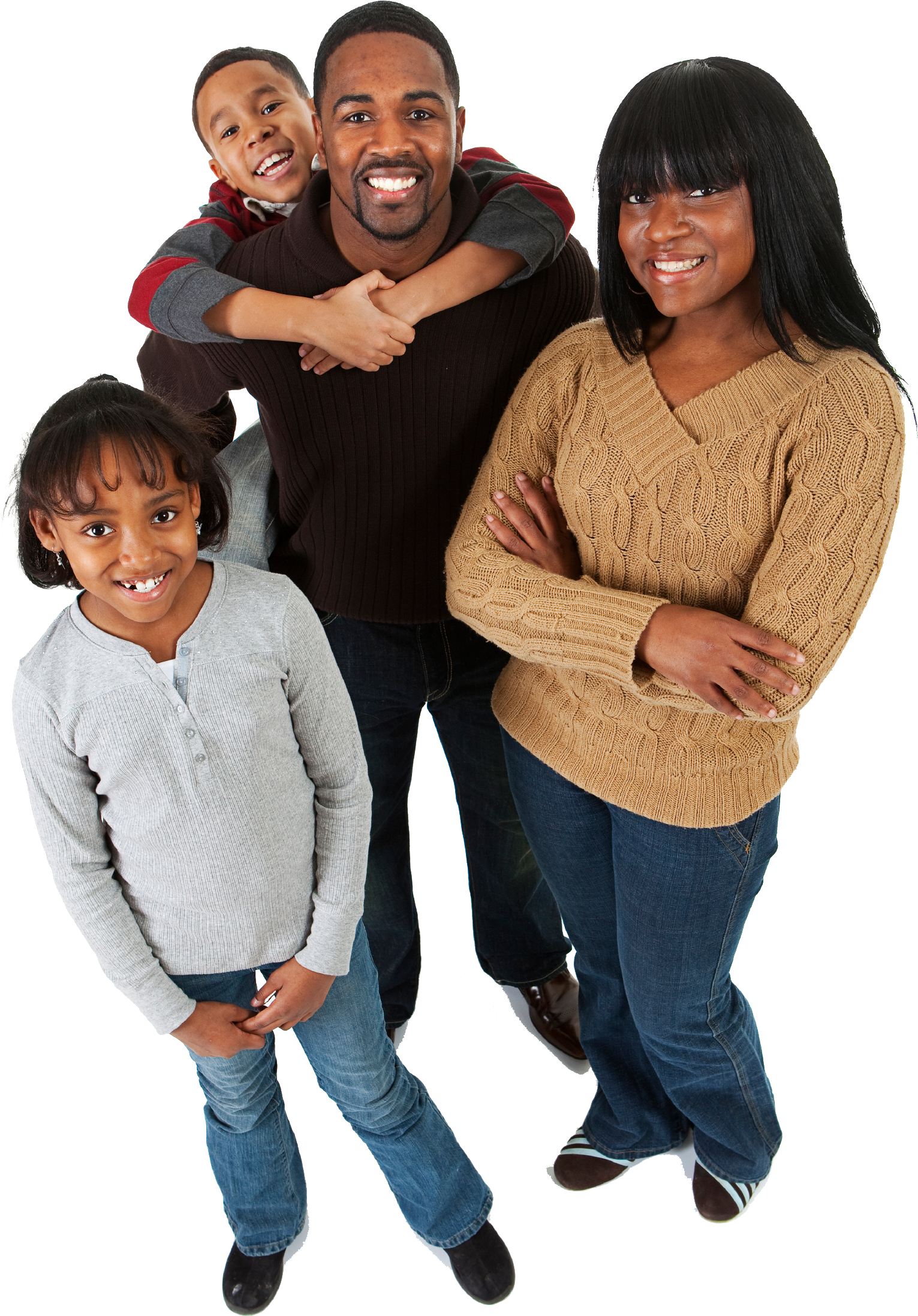 Happy Family - Happy African Family Png (1531x2196), Png Download
