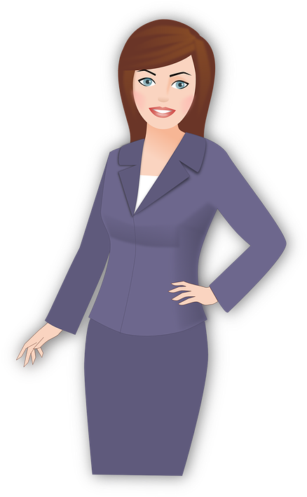 Women's Suit Icon - Mulher Em Png Desenho (455x720), Png Download