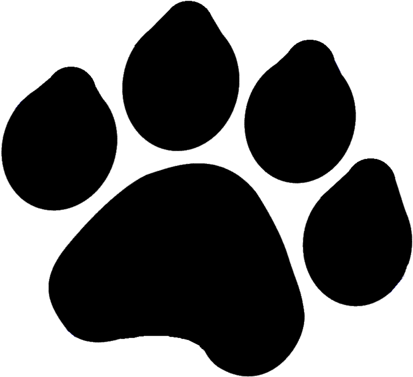 Graphic Freeuse Library Dog Silhouette At Getdrawings - Dog Paw Print (1095x1088), Png Download