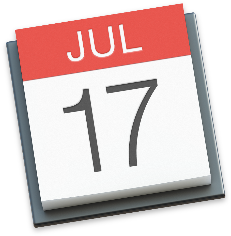 Apple Calendar Icon - Mac Os Calendar Icon (1024x1024), Png Download