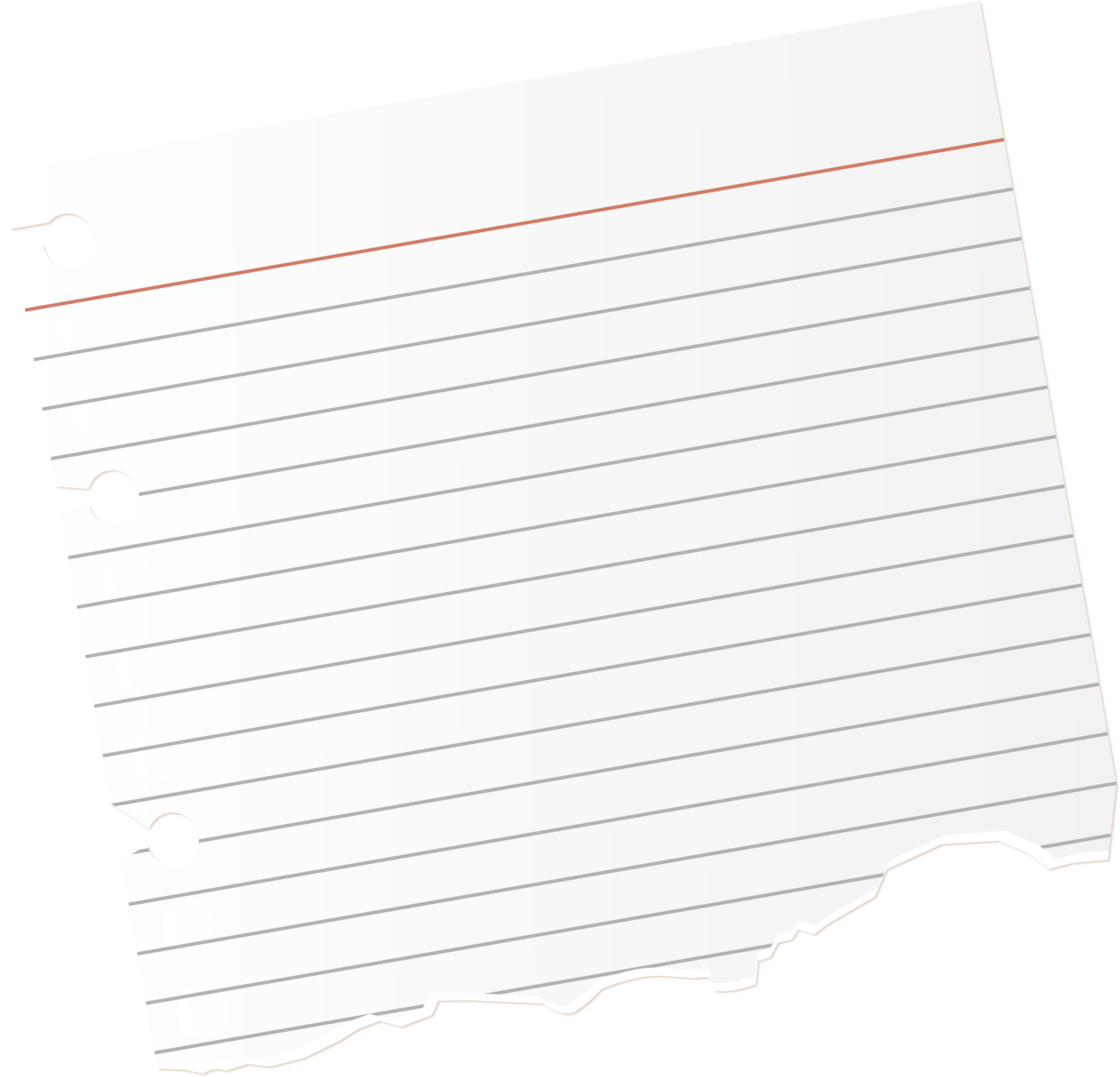 Torn Notebook Paper Png - Png Paper Torn (3625x3448), Png Download