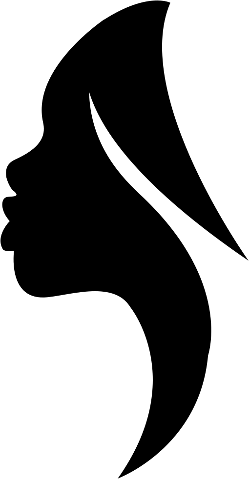 Png File - Black Women Silhouette Png (510x982), Png Download