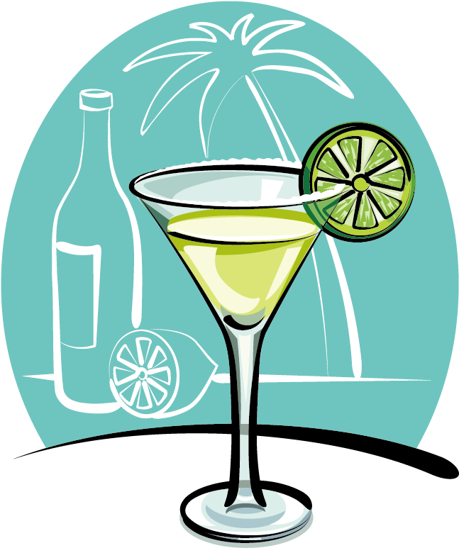 Cocktail Clipart Watercolor - Dibujos De Cocteles Animados (963x1113), Png Download