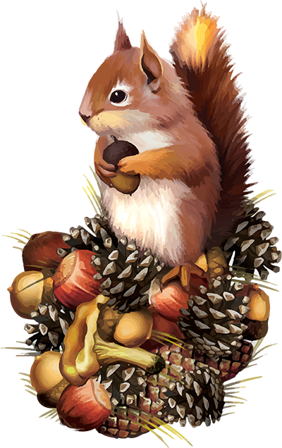 Tubes Écureuils Squirrel Clipart, Squirrel Art, Squirrel - Squirrel Fall Clip Art (400x636), Png Download