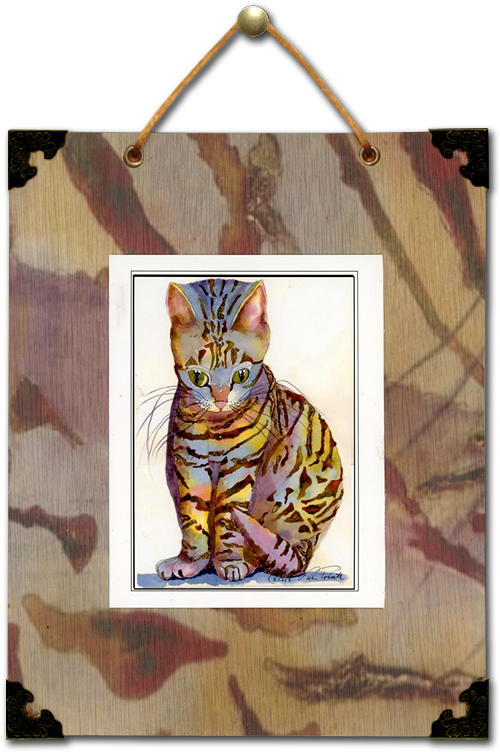 Watercolor Wood Wall Art - Picture Frame (536x794), Png Download