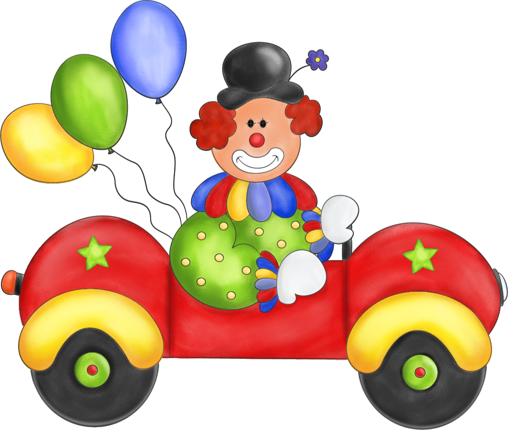 Clown Png Photos - Clown In A Car Clipart (1024x866), Png Download