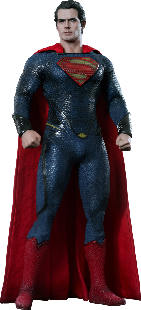 Henry Cavill Man Of Steel Superman Png Transparent - Hot Toys Movie Masterpiece Man Of Steel 1/6 Scale Figure (480x1050), Png Download