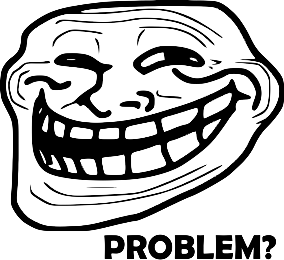 Troll Face Problemo Trollface - Troll Face Problem Png (912x875), Png Download