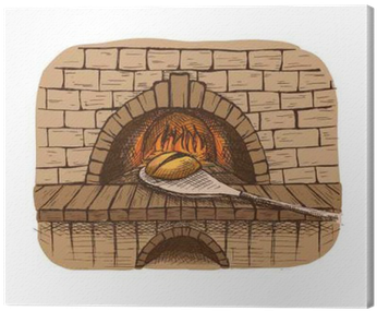 Watercolor Fresh Loaf Of Bread And A Bread Oven In - Bread Oven Vector (400x400), Png Download