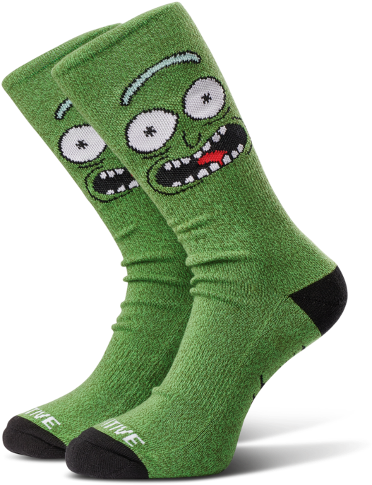 Pickle Rick Crew Sock - Rick And Morty Primitive (800x800), Png Download