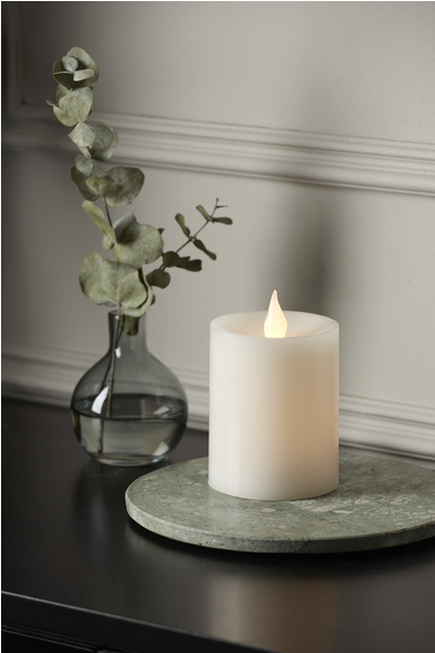 Led Pillar Candle Flame - Led Pillar Candle (600x600), Png Download
