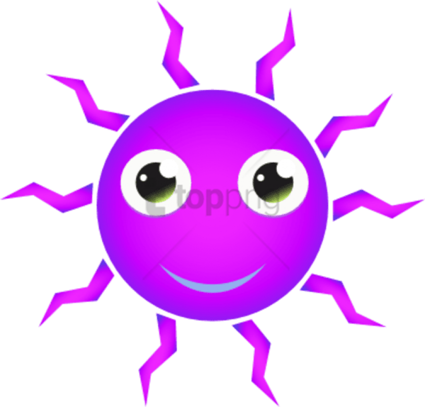 Surprise Party Day - Purple Sun Clip Art (600x575), Png Download