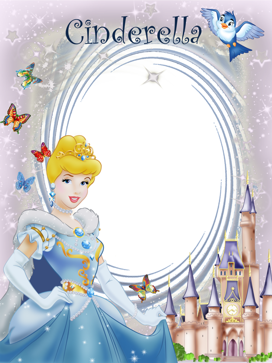 Download Frame Cinderella Clipart Cinderella Picture - Molduras Para Fotos Cinderela (900x1200), Png Download