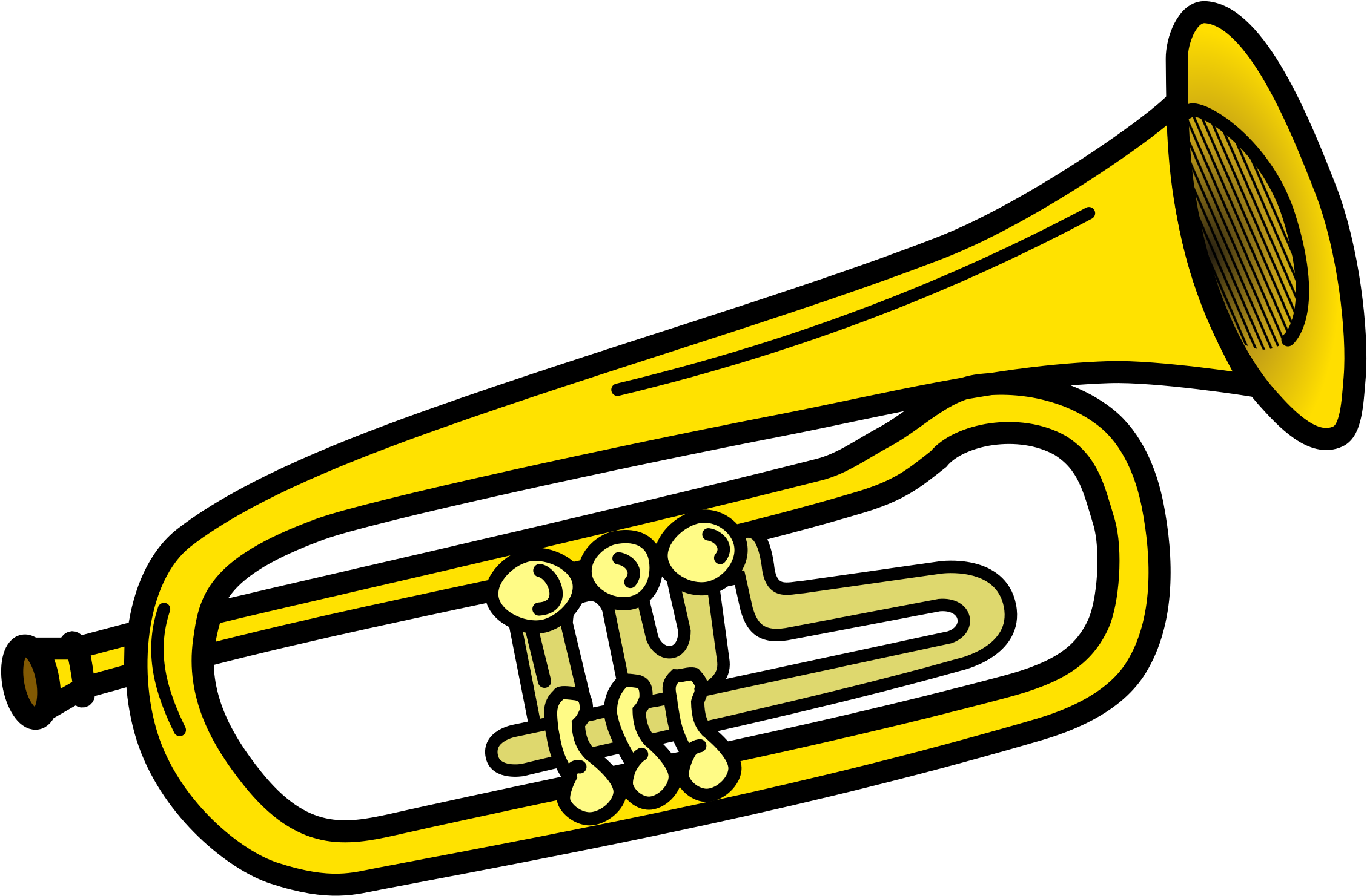 This Free Icons Png Design Of Trumpet Coloured (2400x1624), Png Download