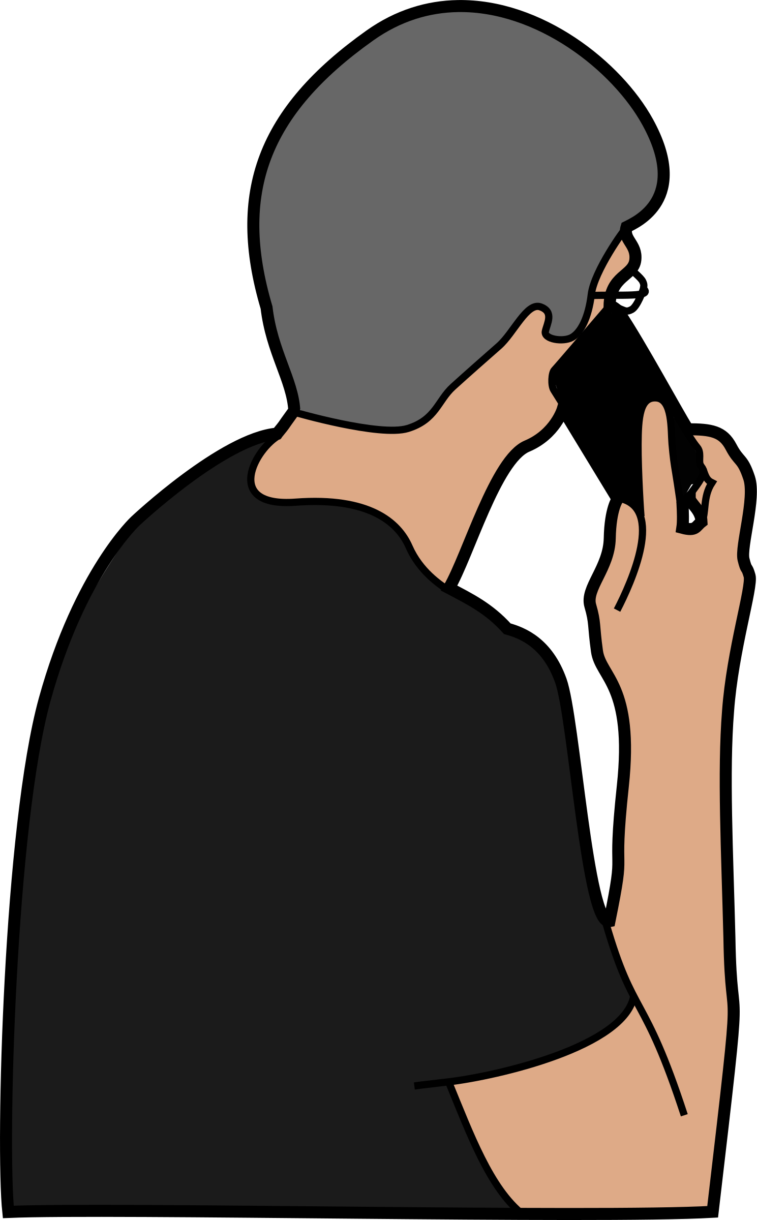 This Free Icons Png Design Of Person With Telephone (1489x2400), Png Download