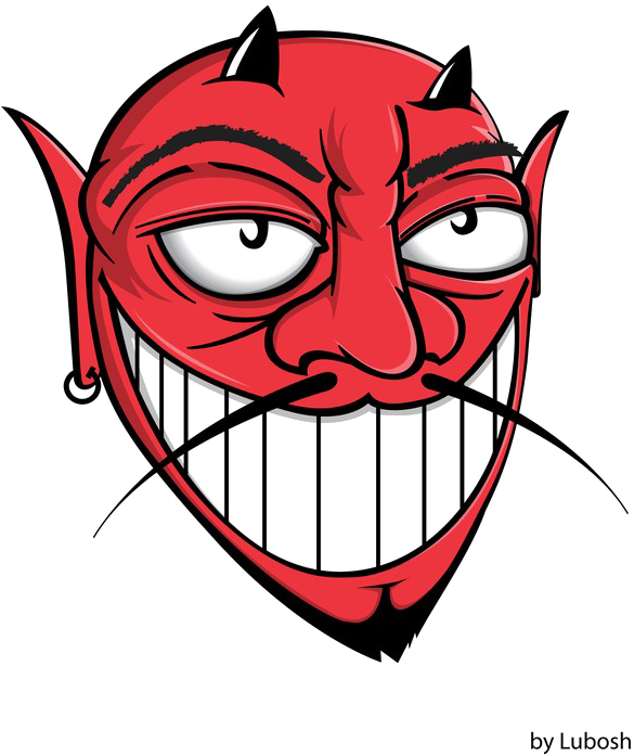Devil Face Png Download Image - Devil Face Cartoon (600x800), Png Download