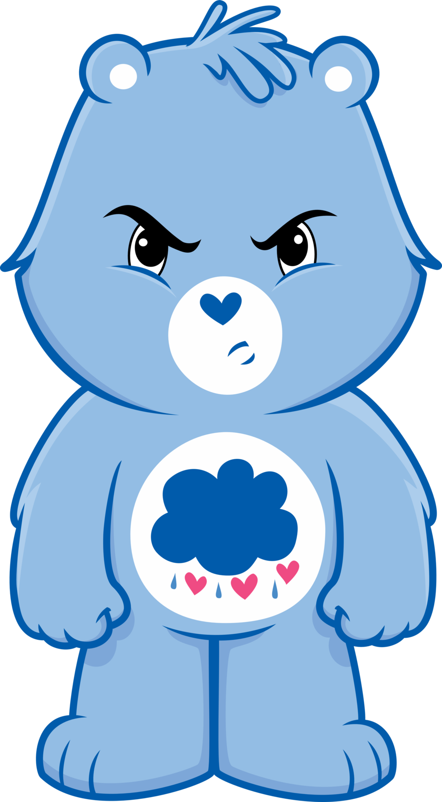 Grumpy Bear Vector By Catnipfairy Fan Art Digital Art - Cartoon Care Bears (900x1631), Png Download