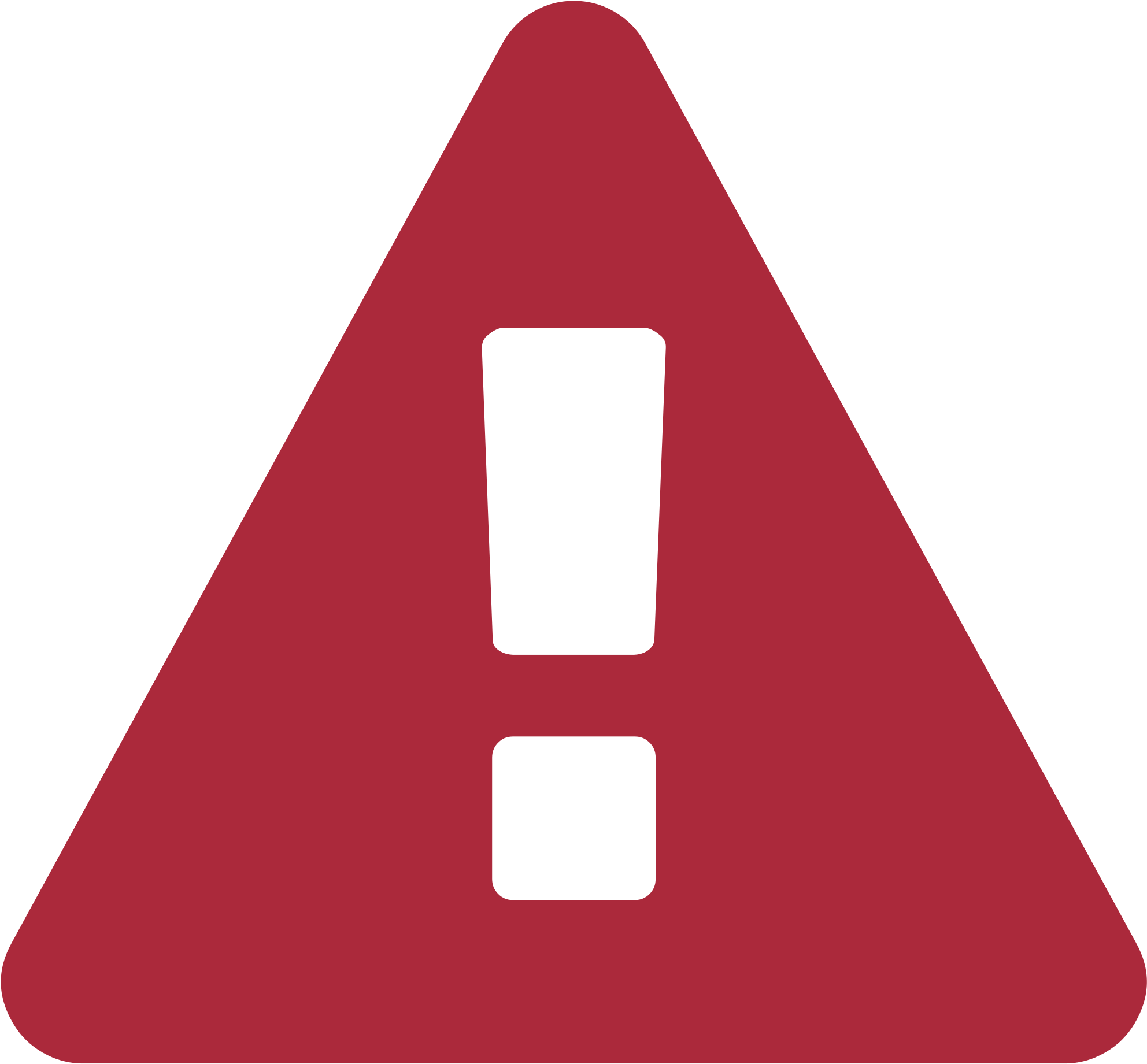 Warning Sign Font Awesome-red - Warning Flat Icon Png (2000x2000), Png Download