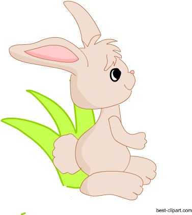 Cute Easter Bunny, Free Clip Art - Easter (450x450), Png Download