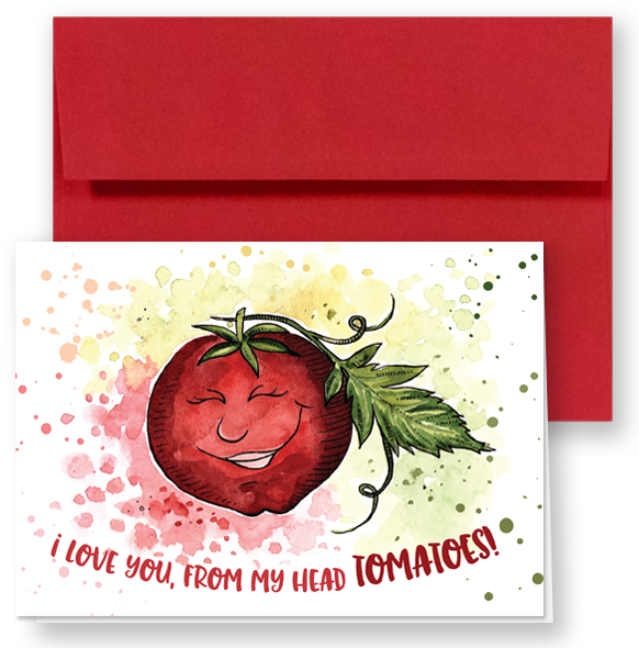 Tomato Pun Watercolor - Watercolor Painting (600x600), Png Download