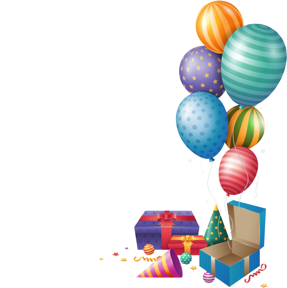 Happy Birthday Png Balloons Gift 1024 1024 Png Sun - Birthday Png (1024x1024), Png Download