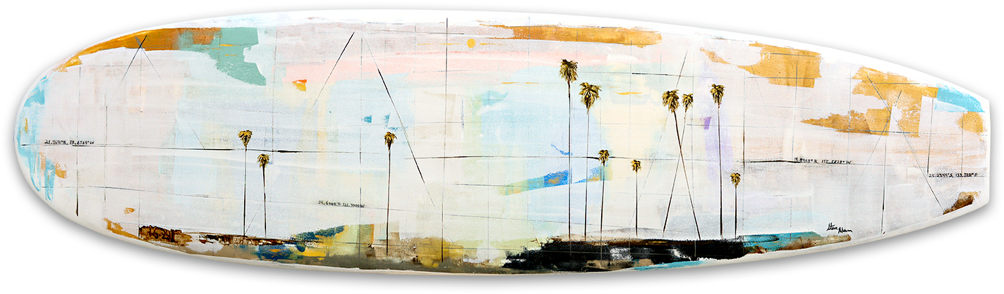 Surfboard Map Series - Windjammer (1444x515), Png Download