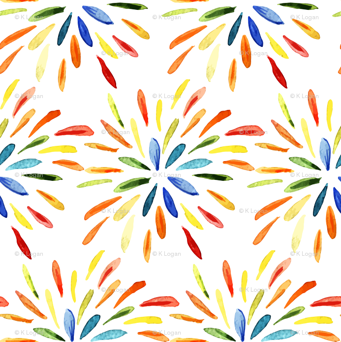 Watercolor Spring Summer Flowers Orange And Red Wallpaper (693x694), Png Download